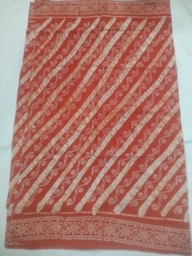 PL COTTON SAREES WITH SOLID WAX CRACK DESIGNS